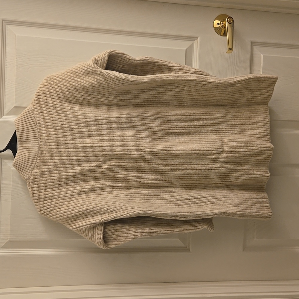 Sezane Luan Cotton/wool Cream Knit Dress - Picture 9 of 11